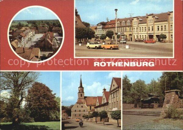 Rothenburg Oberlausitz Kirchturm Karl Marx Platz Park Gedenkst