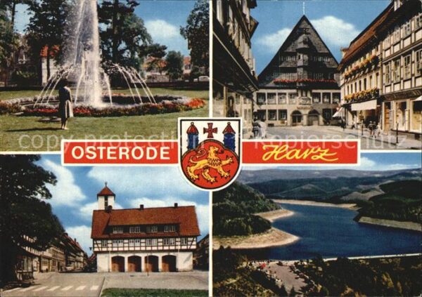 Osterode Harz Springbrunnen Fachwerkhäuser Panorama