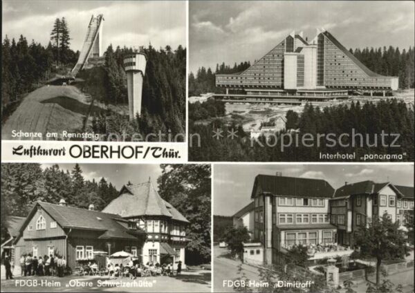 Oberhof Thueringen Schanze am Rennsteig Interhotel Panoram