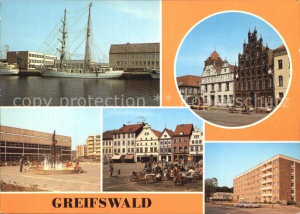Greifswald Segelschiff Wilhelm Pieck HO Hotel Bodd