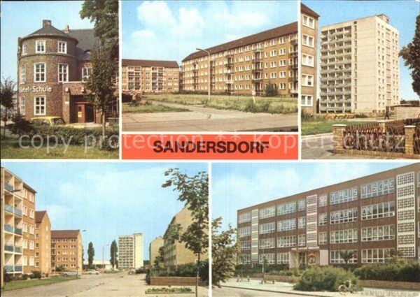 Sandersdorf Sachsen-Anhalt August Bebel Schule Ring der Chemiearbe