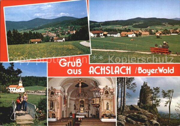 Achslach Kirche Burgruine Panoramen