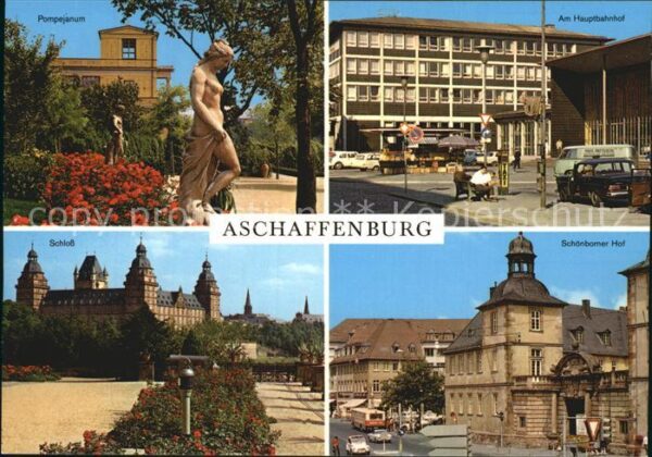 Aschaffenburg Main Pompejanum Schloss Hauptbahnhof Schönbo