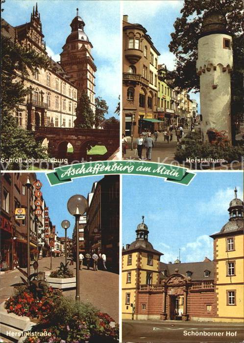 Aschaffenburg Main Schloss Johannisburg Herstallturm Schön