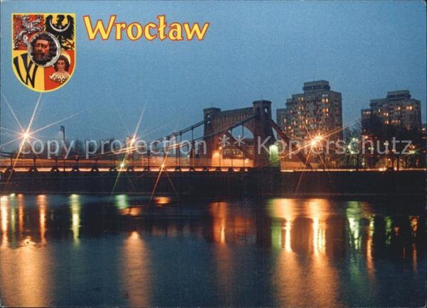 Wroclaw Brücke Abendstimmung