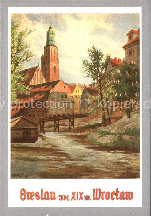 Breslau Niederschlesien Oberkanal Elisabethkirche