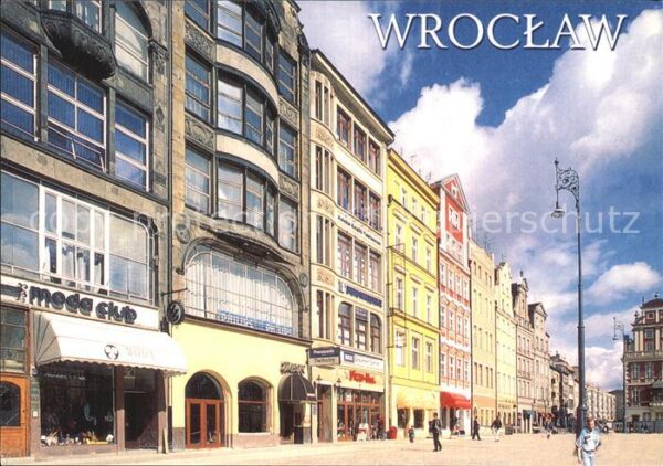 Wroclaw Stadtansicht Künstlerkarte