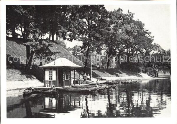 Breslau Niederschlesien Gondelhafen Ohlauer Stadtgraben Holteih