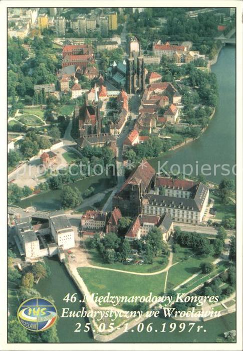 Wroclaw Sandinsel Tumski Holm Luftbild