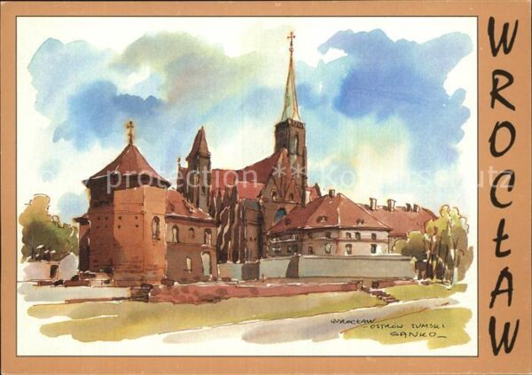 Wroclaw Dominsel Künstlerkarte