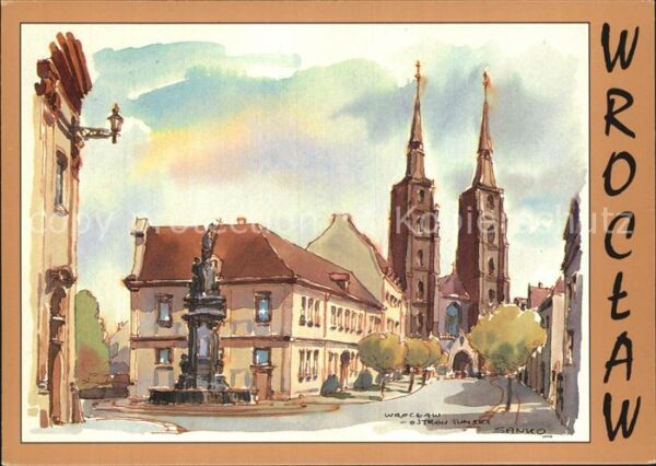 Wroclaw Kirche Künstlerkarte