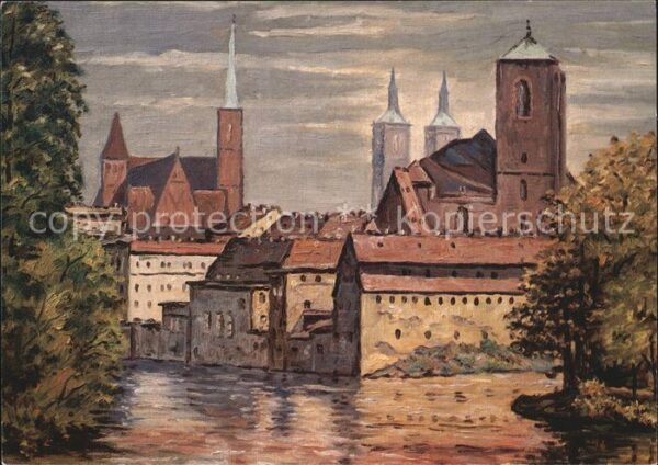 Breslau Niederschlesien Sandinsel Kreuzkirche Dom Sandkirche Kü