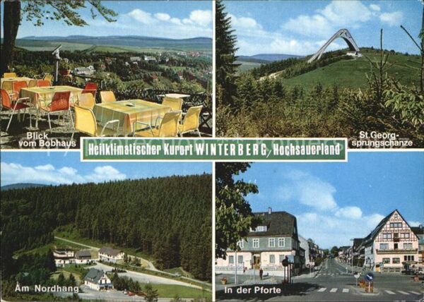 Winterberg Hochsauerland Blick vom Bobhaus Sankt Georgsprungscha