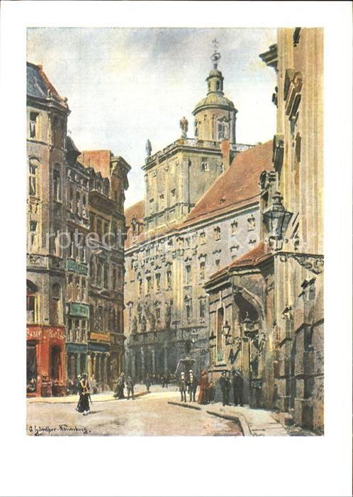 Breslau Niederschlesien Universität Künstlerkarte
