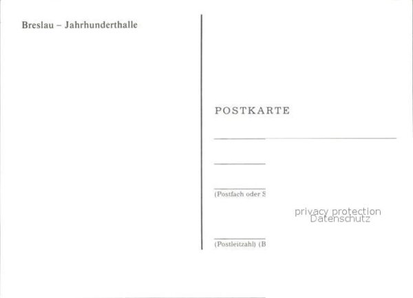 Breslau Niederschlesien Jahrhunderthalle Künstlerkarte – Bild 2