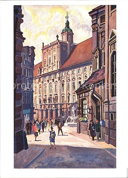 Breslau Niederschlesien Universität Künstlerkarte