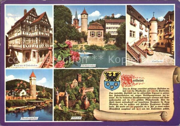 Wertheim Main Haus der 4 Gekrönten Tauberpartie Schlo