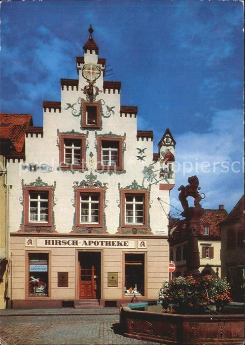 Offenburg Hirsch Apotheke Löwen Brunnen