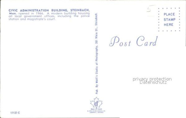 Manitoba Civic Administration Building Steinbach – Bild 2