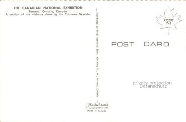 Toronto Canada Canadian National Exhibition Cablecar S – Bild 2