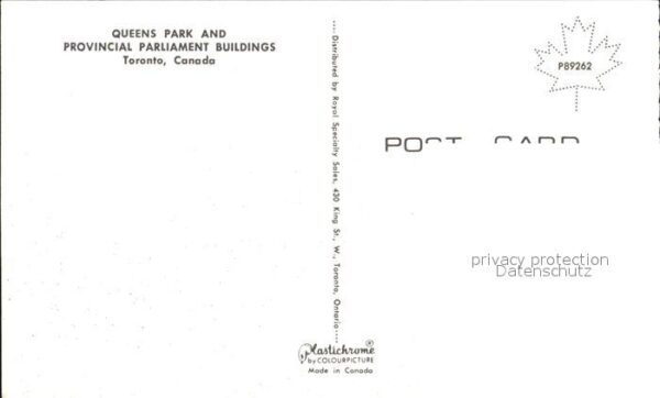 Toronto Canada Queens Park and Provincial Parliament B – Bild 2