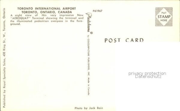 Toronto Canada International  Airport Nachtaufnahme – Bild 2
