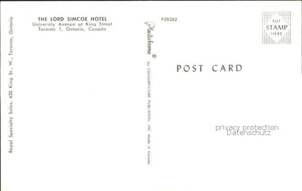 Toronto Canada Lord Simcoe Hotel – Bild 2