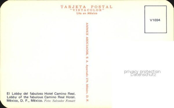 Mexico City Lobby Hotel Camino Real – Bild 2