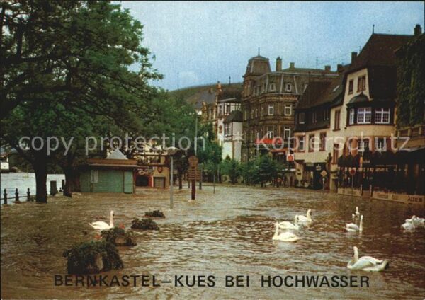 Bernkastel-Kues Moselufer Hochwasser