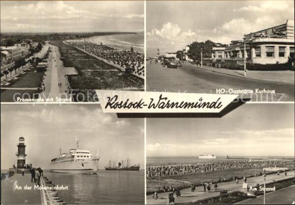 Rostock-Warnemuende Promenade Strand HO Gaststätte Kurhaus