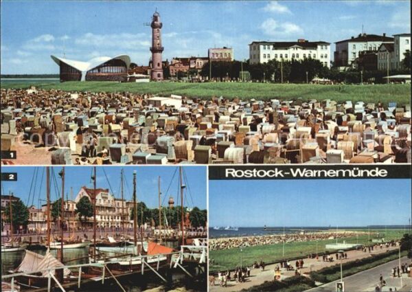 Rostock-Warnemuende Strand Leuchtturm Gaststätte Teepott HO