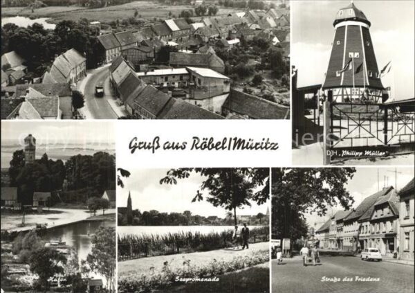 Roebel Mueritz Seepromenade Hafen Straße des Friedens