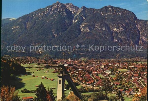 Garmisch-Partenkirchen Olympia Sprungschanze Blick auf Kramer