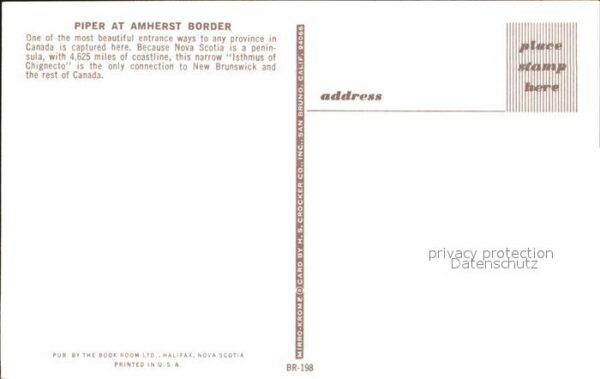 New Brunswick Nouveau Brunswick Piper at Amherst Border – Bild 2