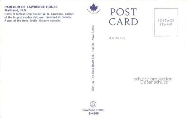 Kanada Maitland Parlour of Lawrence House – Bild 2