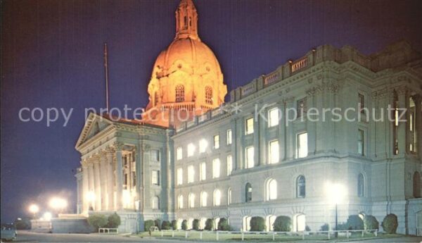 Edmonton Alberta Provincial Parliament Building Nachtauf