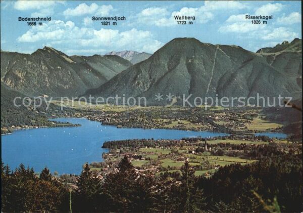 Rottach-Egern Blick auf Bad Wiessee Wallberg Risserko