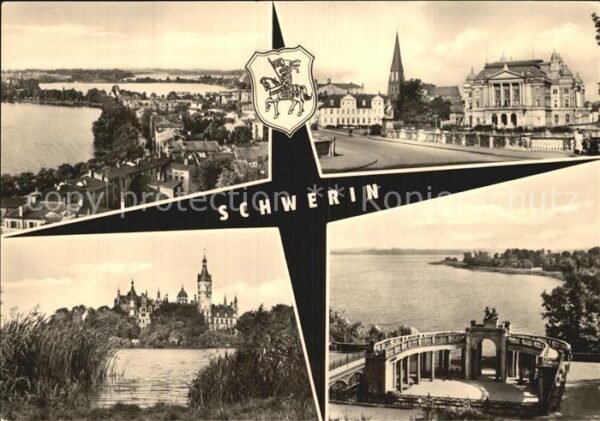 Schwerin Mecklenburg Schloss Kolonnade Panorama
