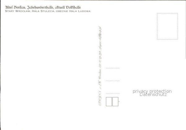 Breslau Niederschlesien Jahrhundertahlle Volkshalle – Bild 2