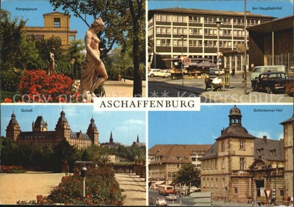Aschaffenburg Main Pompejanum Hauptbahnhof Schloss Schönbo