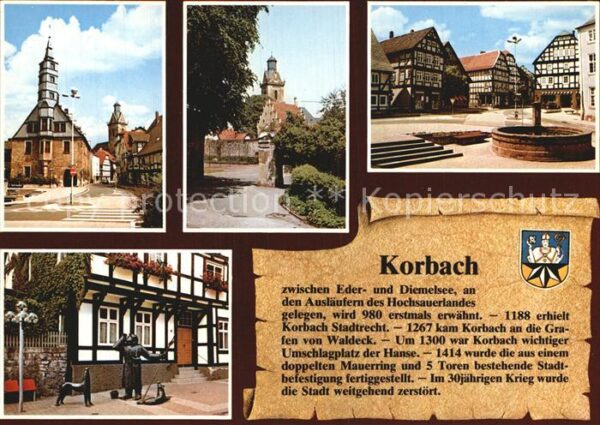 Korbach Kirche Fachwerkhäuser Marktplatz