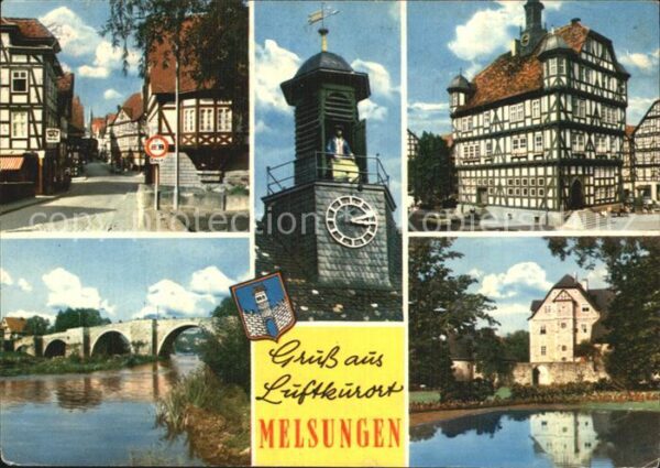 Melsungen Fulda Turm Fachwerkhäuser Brücke