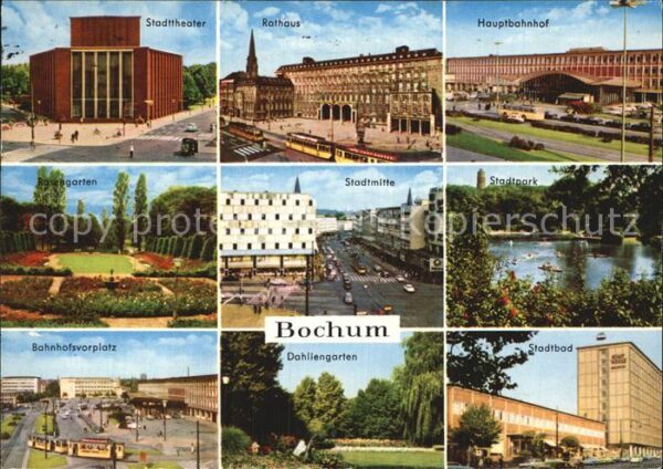 Bochum Stadttheater Rathaus Rosengarten Dahlie