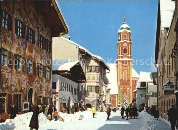 Mittenwald Bayern Häuser Freskomalereien Obermarkt Pfarrk