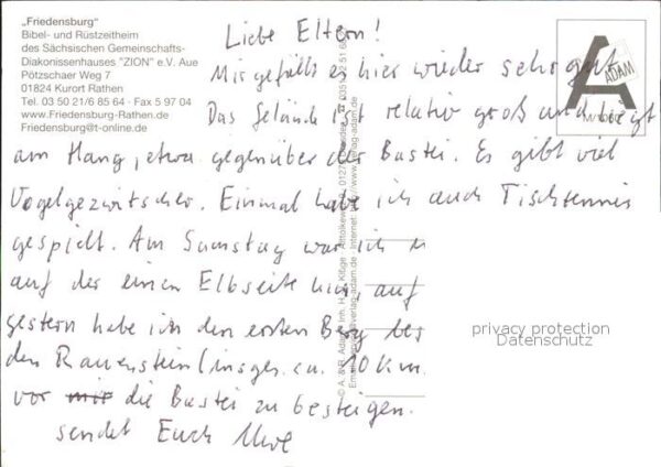 Rathen Saechsische Schweiz Bibel Rüstzeitheim Friedensburg – Bild 2
