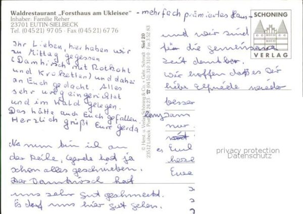 Eutin Sielbeck Waldrestaurant Forsthaus am Uk – Bild 2