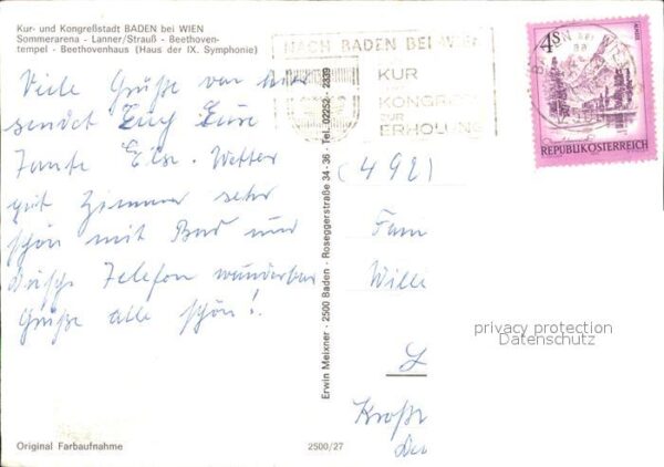 Baden Wien Sommerarena Lanner Strauß Beethoventemp – Bild 2