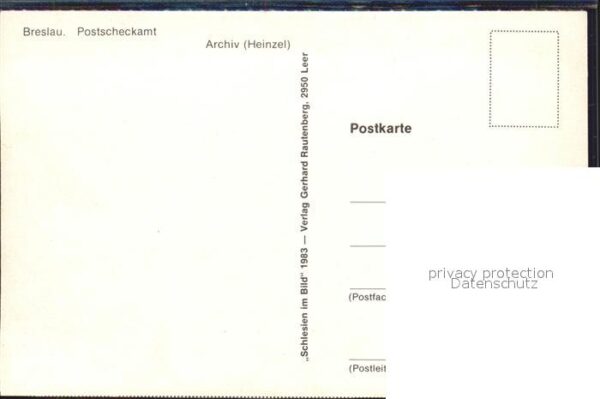 Breslau Niederschlesien Postscheckamt – Bild 2
