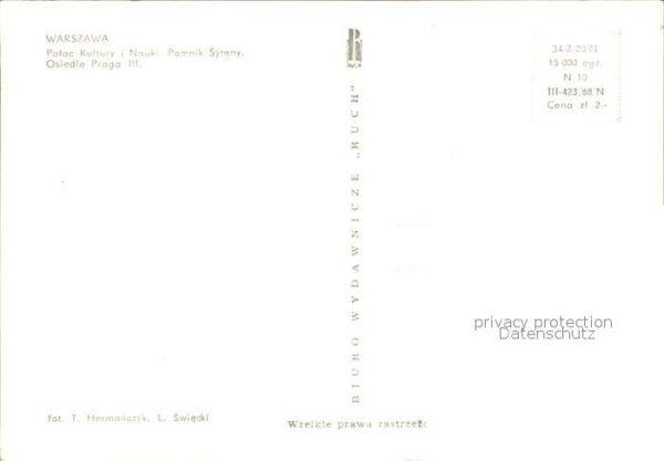 Warszawa Palac Kultury Nauki Pomnik Syreny – Bild 2