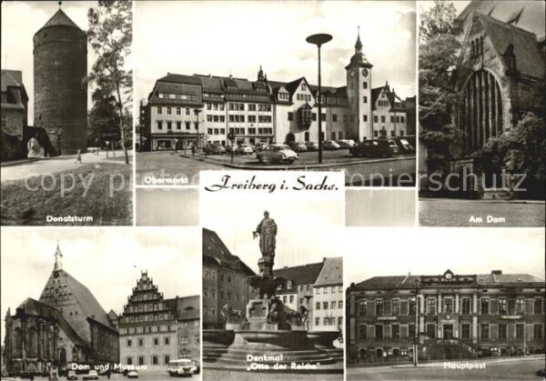 Freiberg Sachsen Dom Hauptpost Denkmal Otto der Reiche D